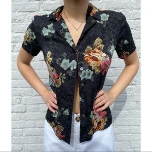 Floral button up